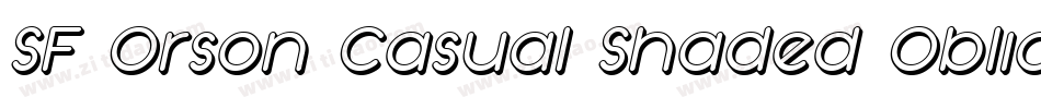 SF Orson Casual Shaded Oblique字体转换